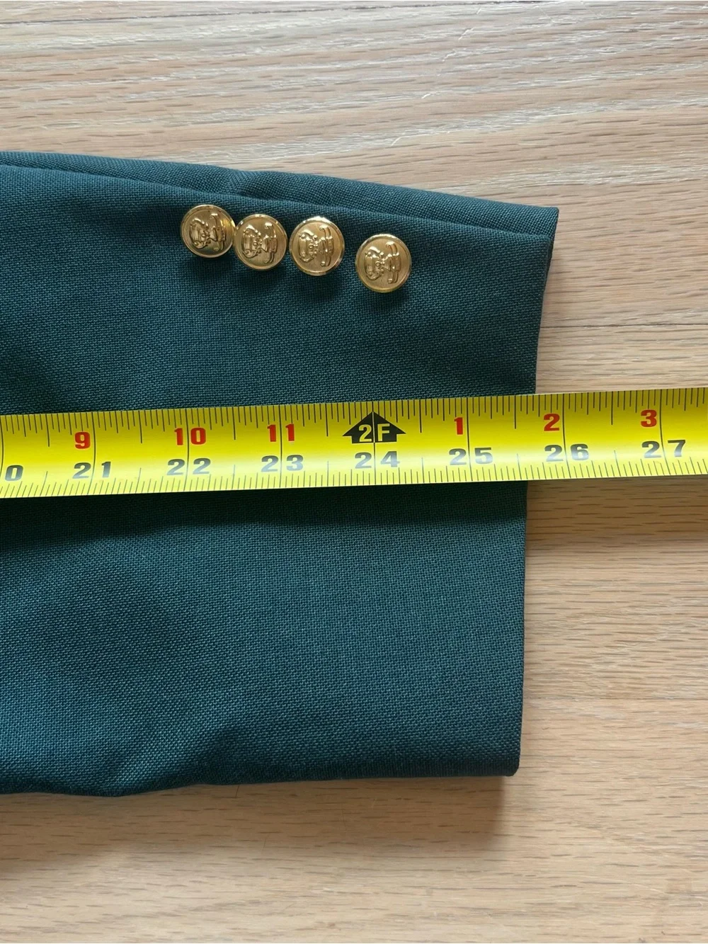 VTG 80s Palm Beach Mens 40R Green Blazer Sport Coat Gold Trophy Buttons Preppy